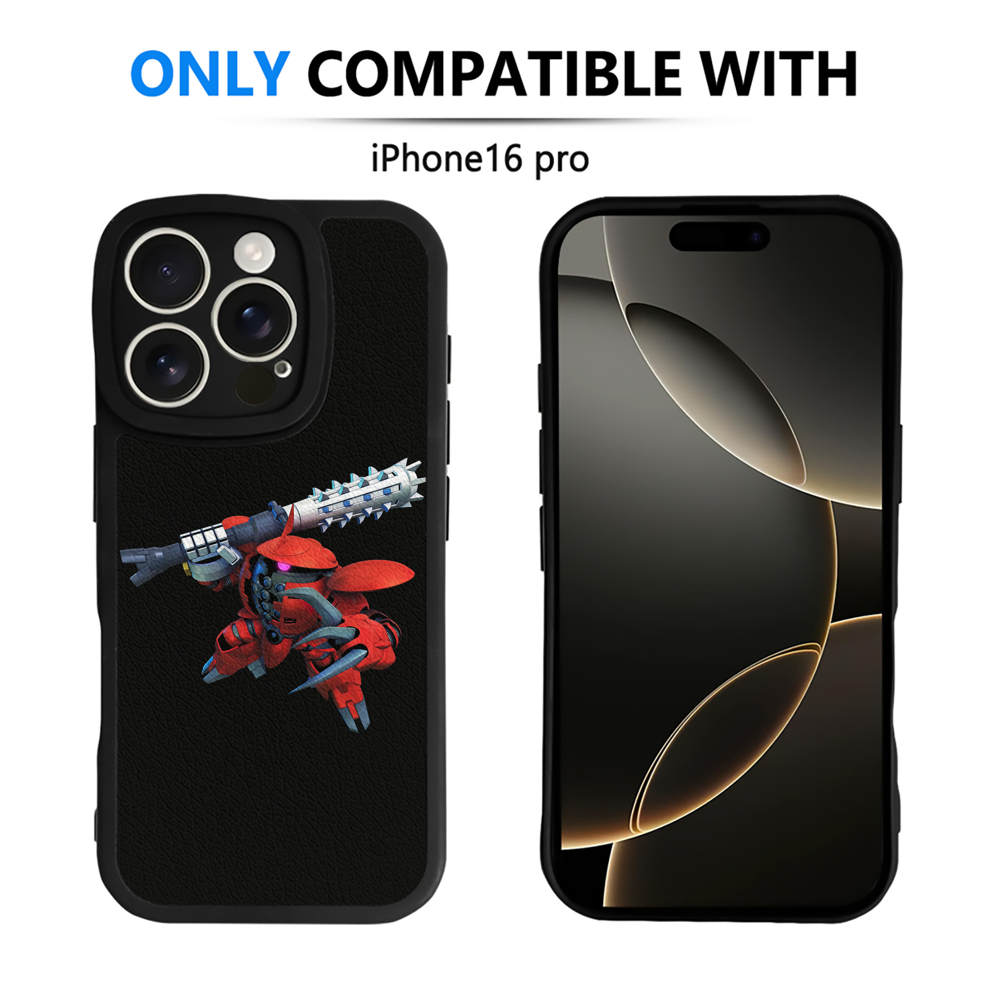 （画像用） 機動戦士ガンダム Mobile Suit Gundam 【iPhone 16シリーズ対応】シリコンスマホケース（レザー調） 材質：シリコン